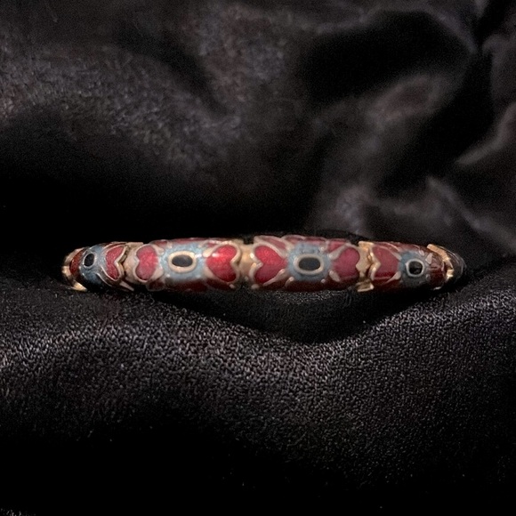 Colorful Vintage Enamel Bangle Bracelets - Picture 3 of 8